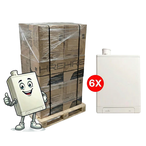 Koop nu 6x de Intergas Kombi Kompakt HRE 36/30 A-Label 7,1 - 26,3 kW CW5 2x80mm 043377 bij CVketel.nl