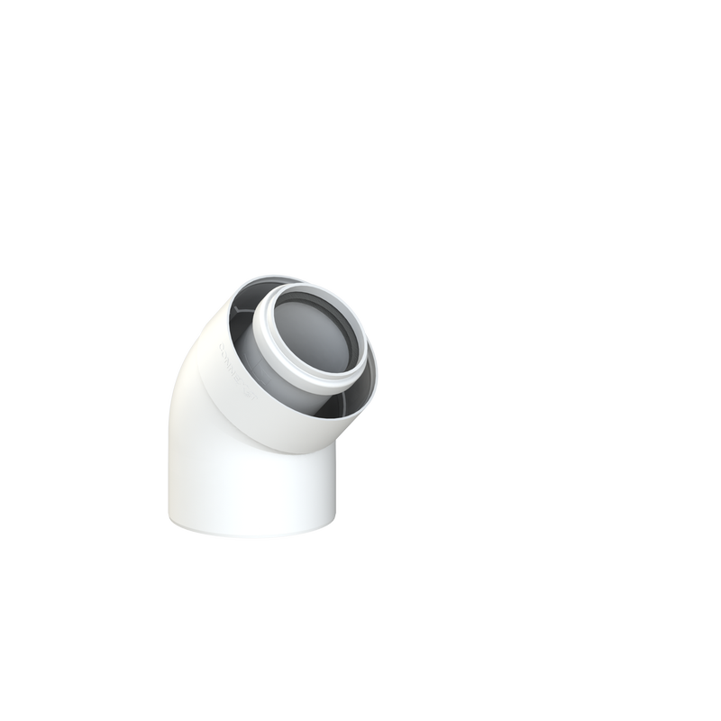 CoxDENS® Concentrische Rookgasbocht 45° 60/100 Connext X3